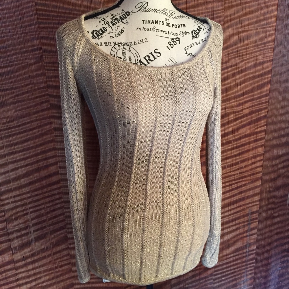 Gold Metallic Sweater - Picture 2 of 4